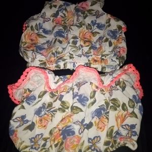 daisy fuentes floral 2 piece outfit